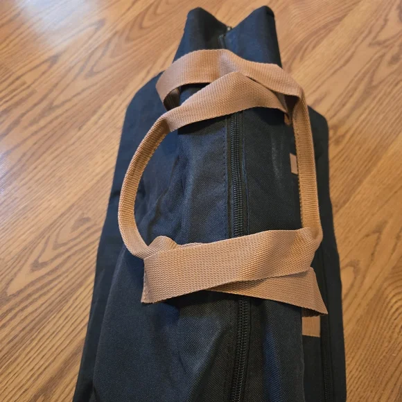 DSW Weekender Duffle Bag Black Tan Separte Shoe Compartment Gym Bag Travel Bag - Picture 10 of 15